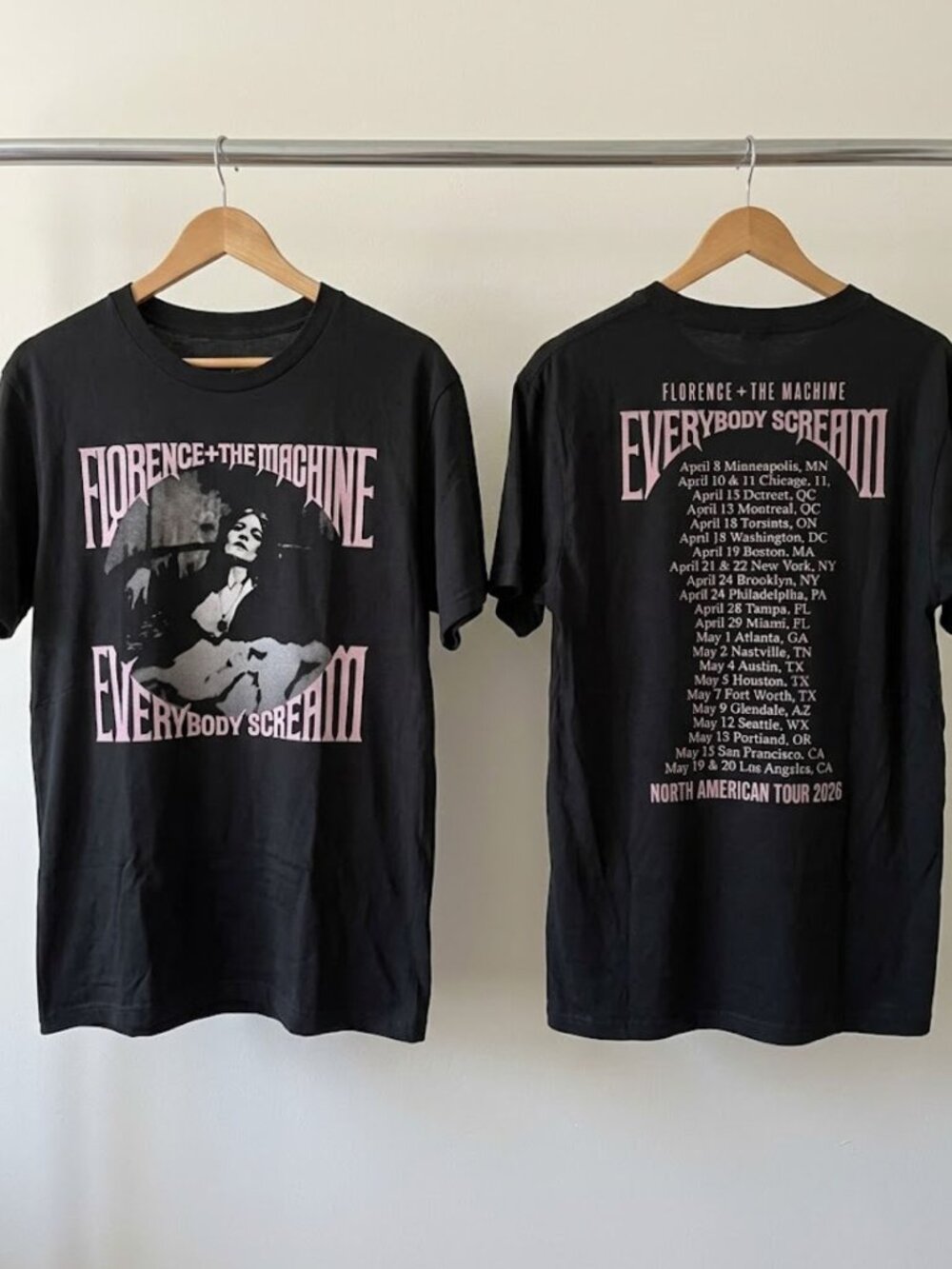 Florence and the Machine Everybody Scream Tour 2026 T-Shirt Reprint